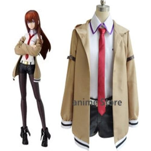 Anime Steins Gate Cosplay Costume Japanese Anime Cosplay Makise Kurisu Cosplay customized any size