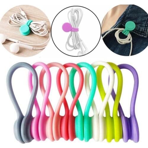 Hot Magnetic Headphone Earphone Cord Winder Wrap Cute Multifunction Magnet Earphone Cord Winder Cable Holder Organizer Clips