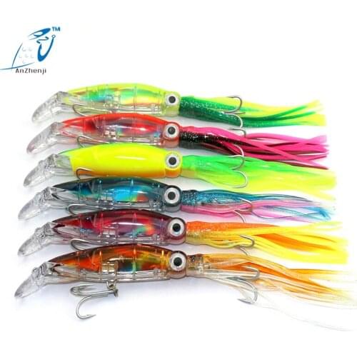 2017 New 6pcs/lot 14cm 42g Squid Lure Wobbler Hard Bait Fish Fishing Lures For Trolling Bionic Artificial Bait Minnow China