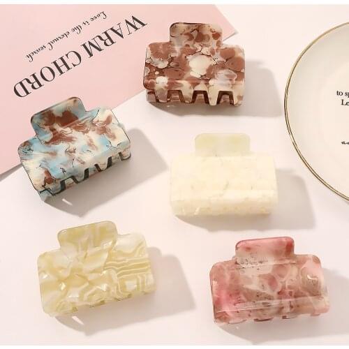 New Fashion Boutique Acetate Retro Color Matching Large Medium Hairpin Barrettes Clip for Women Girls Hair Accessories Headwear