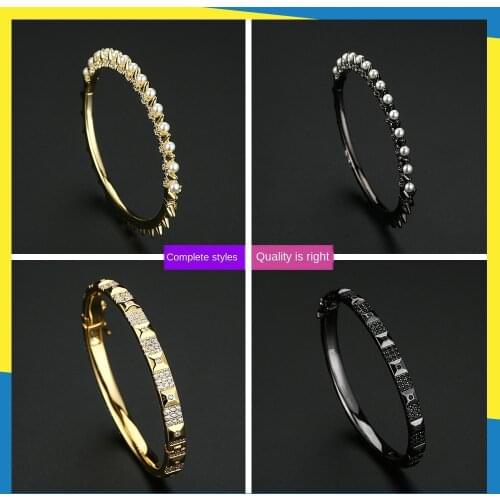 New round South China Sea Pearl with diamond bracelet womens simple temperament trend bracelet Jewelry in Europe and America