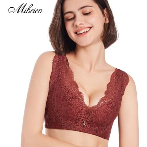 New product beautiful back lace bra, plus size top, no steel ring gathered vest, sports underwear, sexy plus size bra, thin cup