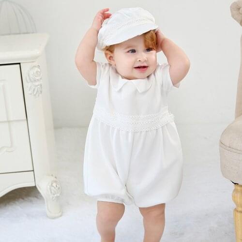 Christening Clothes Boy Baptism Outfits Summer 1st 2nd Birthday Clothing Sets for Infant Boy Gentleman Formal Wear Party Wedding