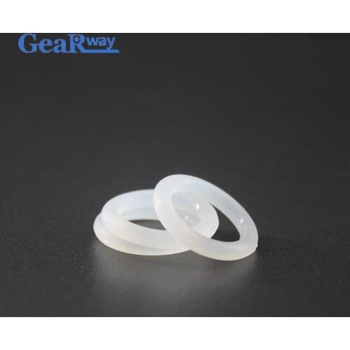 Gearway Translucent Silicon O Ring Seal 1.9mm thickness Food Grade O Ring Sealing Gasket 5/6/6.5/7/19/20mm OD VMQ O Type Ring