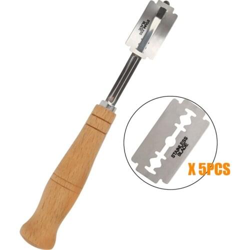 Bread Cutter French Bread Lame Kitchen Gadgets Wooden Normal/Long Handle Baking Accessory European Style Arc Curved Toast Knife