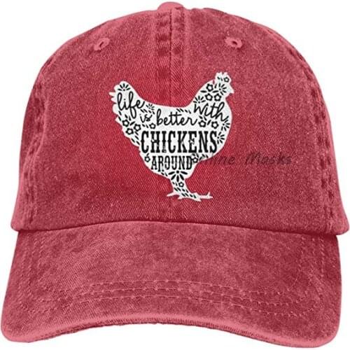 Baseball Cap Life Is Better with Chickens Baseball Dad Cap Adjustable Classic Sports for Men Women Hat