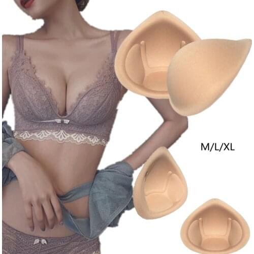 1 Pair Foams Bra Padding Inserts Breast Women Beauty Love Big Size Fake Boobs Enhancer For Cosplay Swimsuits
