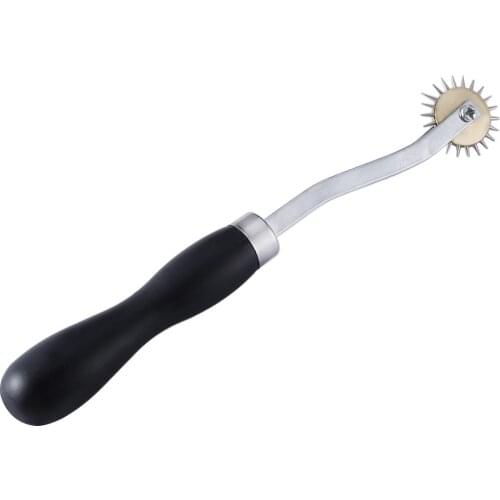 1Pcs Wood Handle Needle Point Tracing Wheel 4MM Leather Paper Cloth Sewing Stitch Spacing Paper Craft Pattern Making Tool