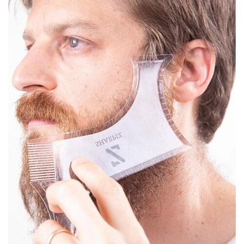 1pcs Transparent Double Sided Moustache Moulding Comb Moulding Template Ruler Moustache Moustache Moulding Tools Moustache Comb