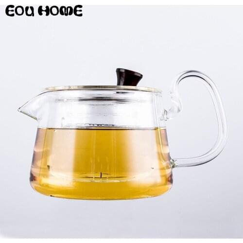 1Pce High quality Heat Resistant Heatable Glass Teapots Chinese kung fu Tea Set Puer Kettle Coffee Glass Maker Office Tea Pot
