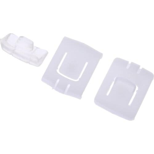 6 Piece White Plastic Suit Seat Buckle Clip Runner Guide For V.W. GOLF MK1 MK2 MK3 CORRADO SCIROCCO