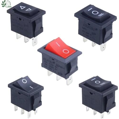 Promotion! 1 pcs SPDT Mini Black 3 Pin Rocker Switch AC 6A/250V 10A/125V KCD1