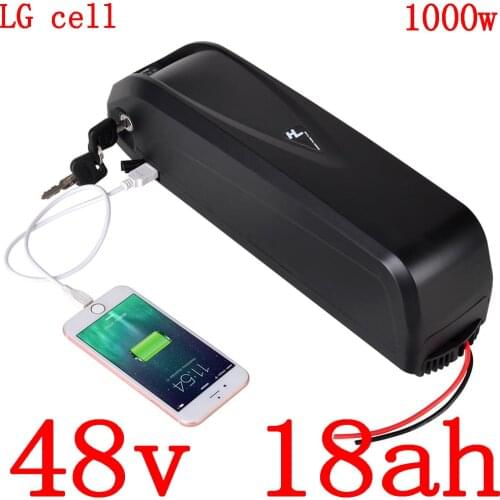 US EU No Tax Hailong 48V Electric Bike Battery 48V 17AH 18AH Lithium ion Battery with 30A BMS for 750W BBS02 1000W Bafang Motor
