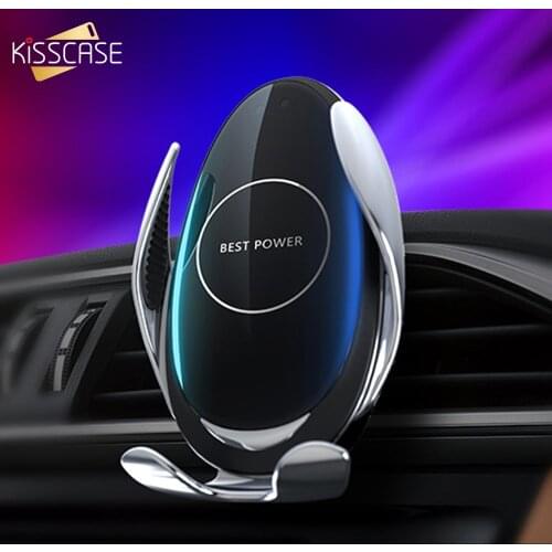 Auto Clamping Car Phone Holder 10W Car Wirelsss ChargerFor iPhone 12 11 XR 8 Mobile Phone Fast Charger Air Vent Bracket Stand
