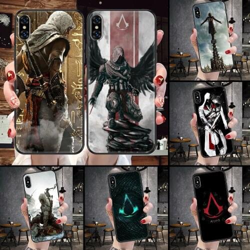 Assassins Creed Game Phone Case For iphone 5 5S SE 2 6 6S 7 8 11 12 Mini Plus X XS XR Pro Max black luxury prime painting back