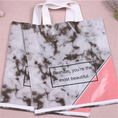 Two Colors Available Wholesale 10pcs/lot 25*29cm Luxury Fashion Plastic Packaging Bags For Clothing