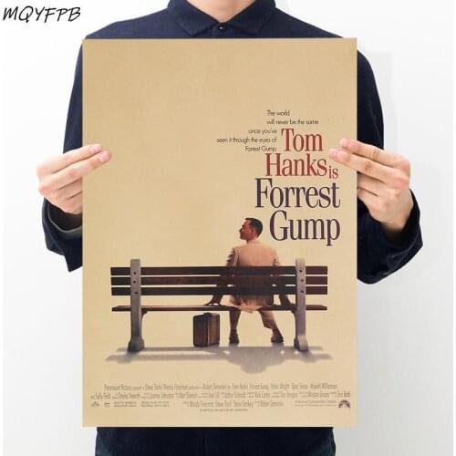 Movie Forrest Gump Kraft Paper Poster Wall Sticker Home Decoration Painting 50.5x3cm