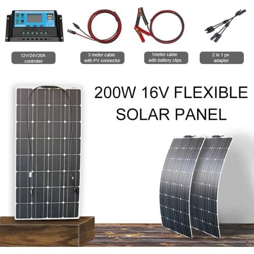 2pcs 100w 12v solar panel mounting system for rv installation flexible solar panel to motorhome