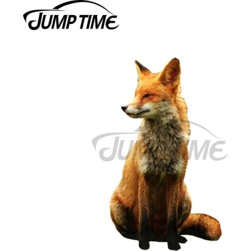 JumpTime 13 x 3.3cm For Fox Personality Creative Animal Car Stickers Vinyl Material Decal Windshield Fashion Scratch-Proof