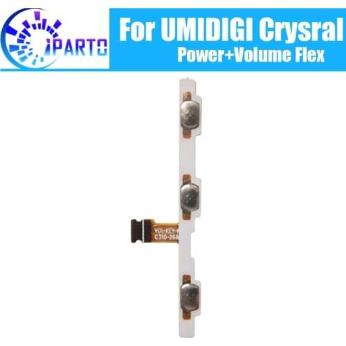 UMIDIGI Crystal Side Button Flex Cable 100% Original Power + Volume button Flex Cable repair parts for UMIDIGI Crystal