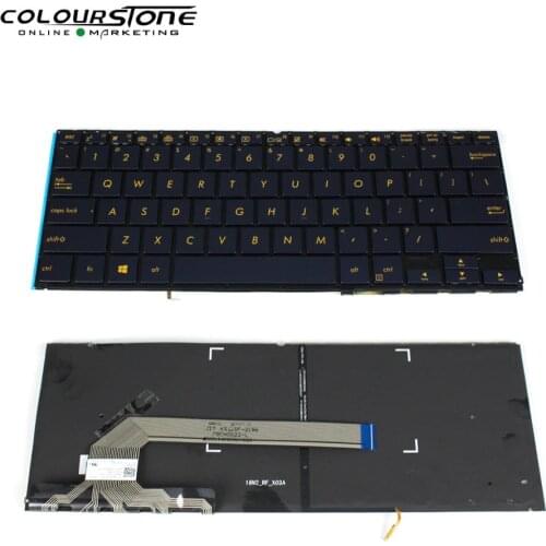 UX370 US laptop keyboard for Asus ZenBook Flip S UX370 UX370U UX370UA U370 Q325U dark blue with backlit english keyboard telado