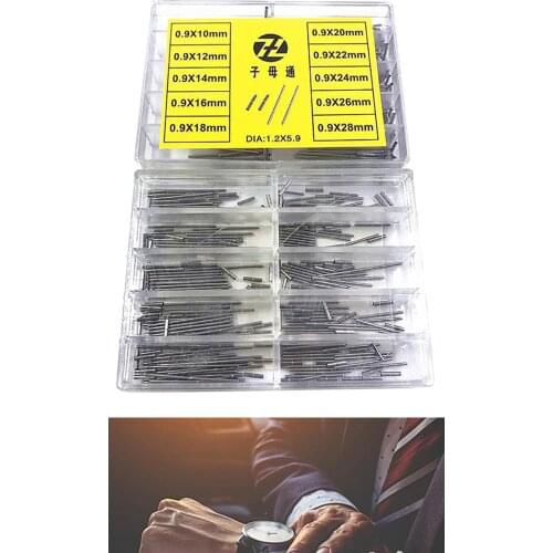 0.9mm 10mm~28mm Watchband Tube Bars Set Band Watch Strap Clasp Tube Link Pins Bracelet Connecting Shaft Linking Repair Tool
