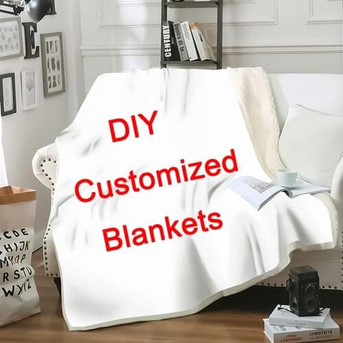 Personality Pattern Character,Anime DIY Customized Blankets Bedspread for Plush Blanket Sofa Quilt 3D Print Travel Youth Blanket