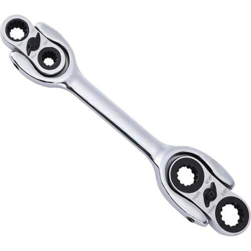 8 In1 Ratchet Spanner Wrench Multi-Function 360 Degree Handy Ratchiting Rotating Socket Wrench DIY Handle Wrench Spanners