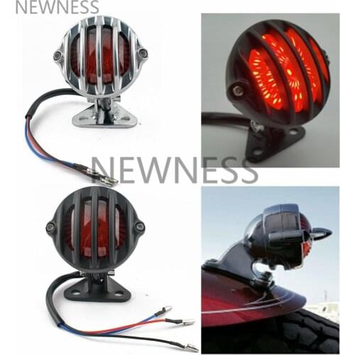 Motorcycles Vintage Rear Fender Mount Stop Brake Taillight Plate Light For Harley Cafe Racer Chopper Custom Taillamp Bike Light