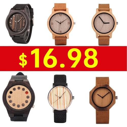 BOBO BIRD relogio masculino Bamboo Watches Mens 2020 Women Leather Belt Wood Quartz Wristwatch Top Brand Clock Gift Dropshipping