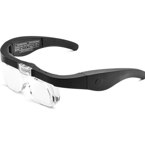 New rechargeable spectacle magnifier four sets of high definition reading maintenance beauty nail embroidery headwear
