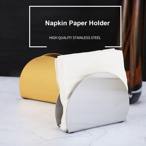 Semicircle Napkin Paper Holder Hotel Metal Tissue Clip Kitchen Sheet Paper Stand Restaurant Table Serviette Dispenser