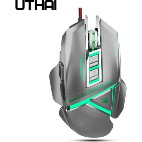 UTHAI DB31 New 11-key game dazzling macro programming mouse free to disassemble breeding block grip 3200dpi adjustable