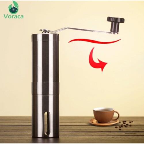 Silver Coffee Grinder Mini Stainless Steel Hand Manual Handmade Coffee Bean Grinders Mill Kitchen Grinding Coffee Making Tools