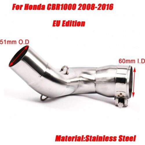 Exhaust System Middle Pipe for Honda CBR1000 2008-2016 European version Motorcycle Stainless Steel Connect Link Tubes