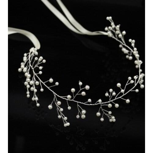 Girls Wedding hair accessories Hand woman Crystal Pearl Headband Women Girl Hair band Headwear Bridal hairstyle jewelry