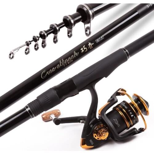 Carbon Fiber Telescopic Fishing Rod Portable Rotating Fishing Rod Hand-Sea Dual-purpose Tourist Sea Boat Rock Fishing Rod