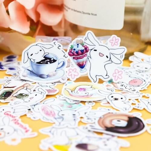 43pcs/pack Rabbit candy animal Waterproof stickers Toys Luggage Stickers For Moto Car & Suitcase Cool Fashion Laptop stickers