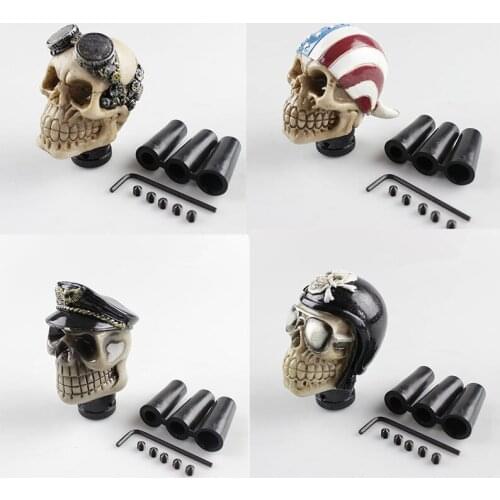 Skull Personality Car Shift Knob Manual Transmission Gear Shifter Knob Protector Cover with Screws Car Interior Accessories