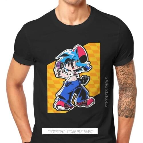 Fnf Yellow Harajuku TShirt Friday Night Funkin Boyfriend GF Rhythm Game Streetwear T Shirt Male Gift Clothes
