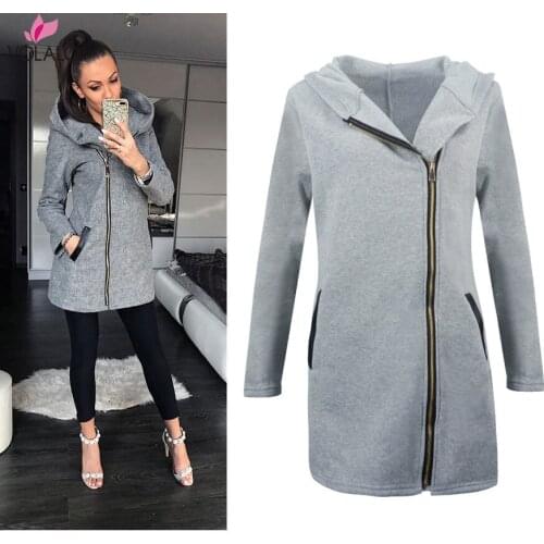 Women Basic Jackets 2019 Autumn Winter Womens Overcoat Zipper Causal Outwear Female Coat Casaco Feminino Ladies Jacket