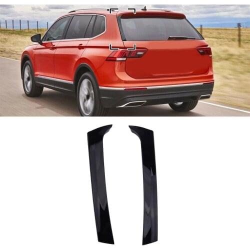 1Pair ABS Rear Window Side Wing Spoiler Splitter Bezel Cover Trim Fit For VW Tiguan MK2 2017