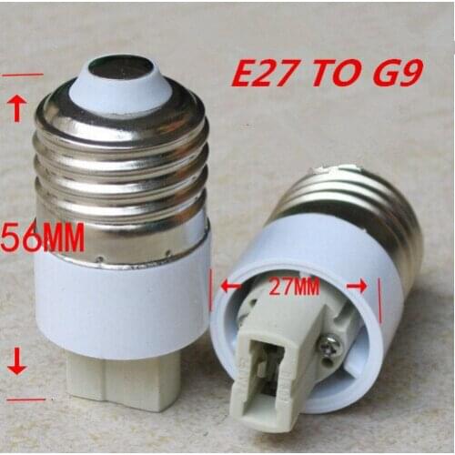 10pcs/lot Lamp Holder Converter BASE E27 to G9 TO E27 Conversion mouth Lampholder e27 change to g9 Connector lamp base g9 to E27