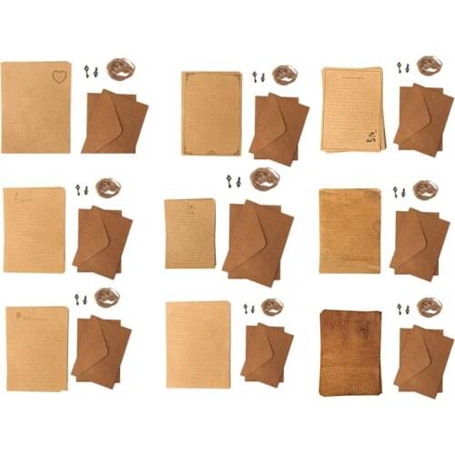 12 Pcs Vintage Kraft Paper Writing Paper European Style Paper for Letter Writing Letter Paper Stationery