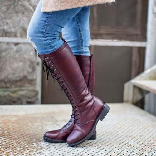 2021 Leather Knight Shoe High Heels Shoes Woman Fashion Soft Women Knee High Boots