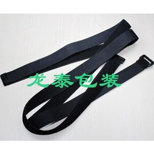 Free shipping 5pcs 2cm x 120cm Stretch elastic strap tapes with plastic buckle sticky Hook Loop cable ties