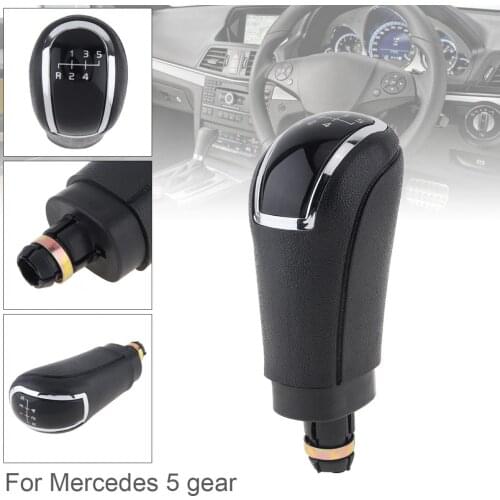 5 Speed ABS Plastic Black Car Manual Transmission Gear Shift Handball Knob for Benz 5 Gear Models