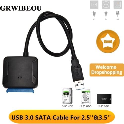 USB 3.0 SATA USB Adapter USB 3.0 to Sata 3 Cable Converter Cable For 2.5 3.5 HDD SSD Hard Disk Drive Sata to USB Adapter