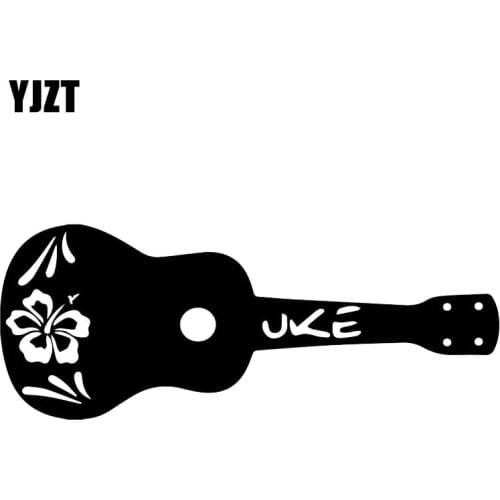 YJZT 17X6.7CM Gitar Hawaii Art Cartoon Car Sticker Vinyl Decal Decoraiton Accessories C25-0835