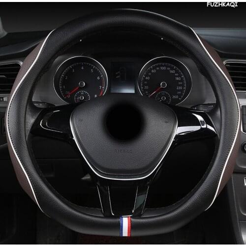 FUZHKAQI Leather Car Steering Wheel Cover For Chevrolet Cruze Captiva Lacetti Aveo Niva Spark Sonic Trax Camaro